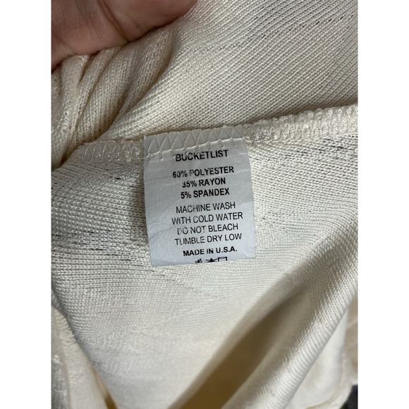 Bucket List Doing Things Jumpsuit In Ivory Sz: L NWT $80 Boho Hippie Vibe - Picture 7 of 7